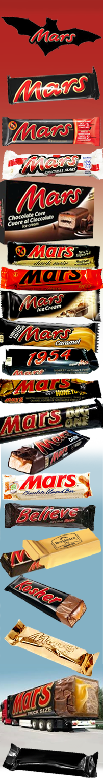 the many faces of Mars Bars