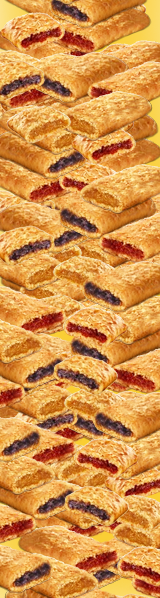 a cross section of soft baked fruit and grain bars