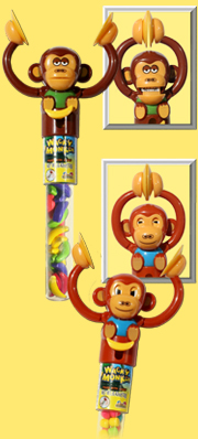 candy filled clapping monkeys