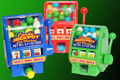 candy-filled mini slot machines